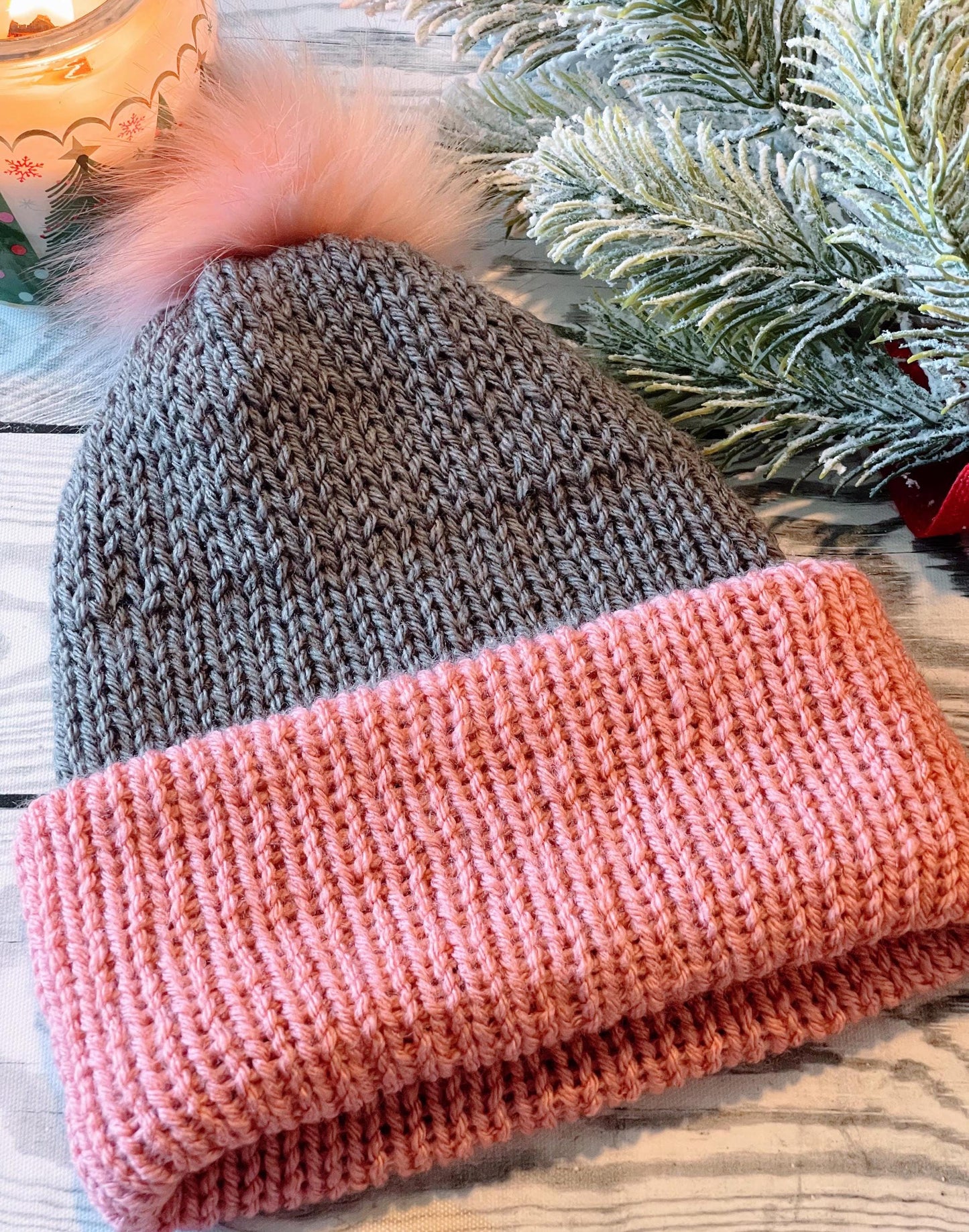 Handmade Chunky Knit Beanie: Customizable Pom Pom Winter Hat