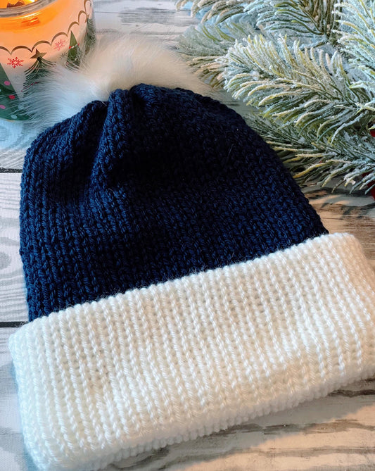 Handmade Chunky Knit Beanie: Customizable Pom Pom Winter Hat