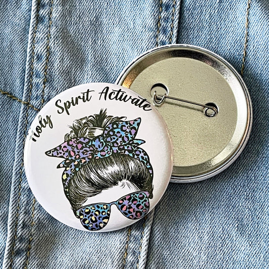 Mom messy bun pin Button Badge, messy bun round Button, Best mom ever, gift for mom, christian pinback buttons, Ready to ship!