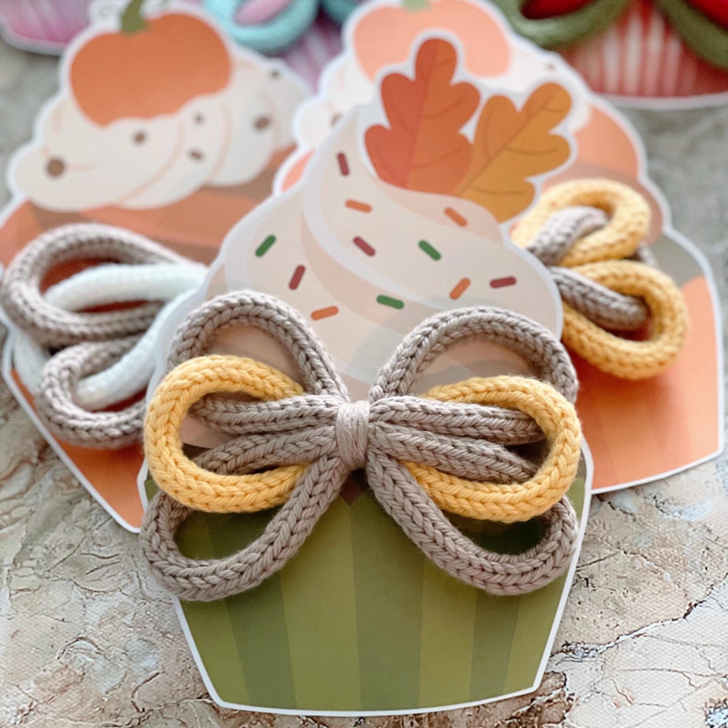 Crochet Bow Hair Clip: Knitted Cotton Pigtail Bow
