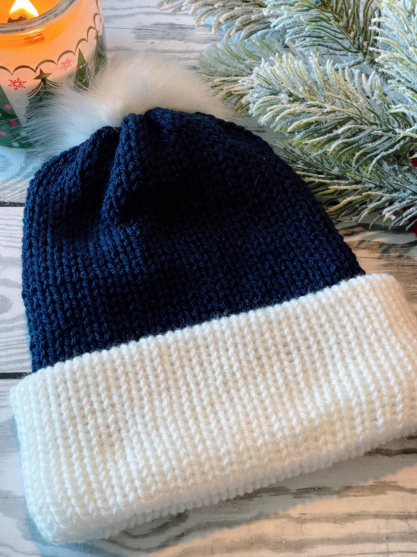 Handmade Chunky Knit Beanie: Customizable Pom Pom Winter Hat