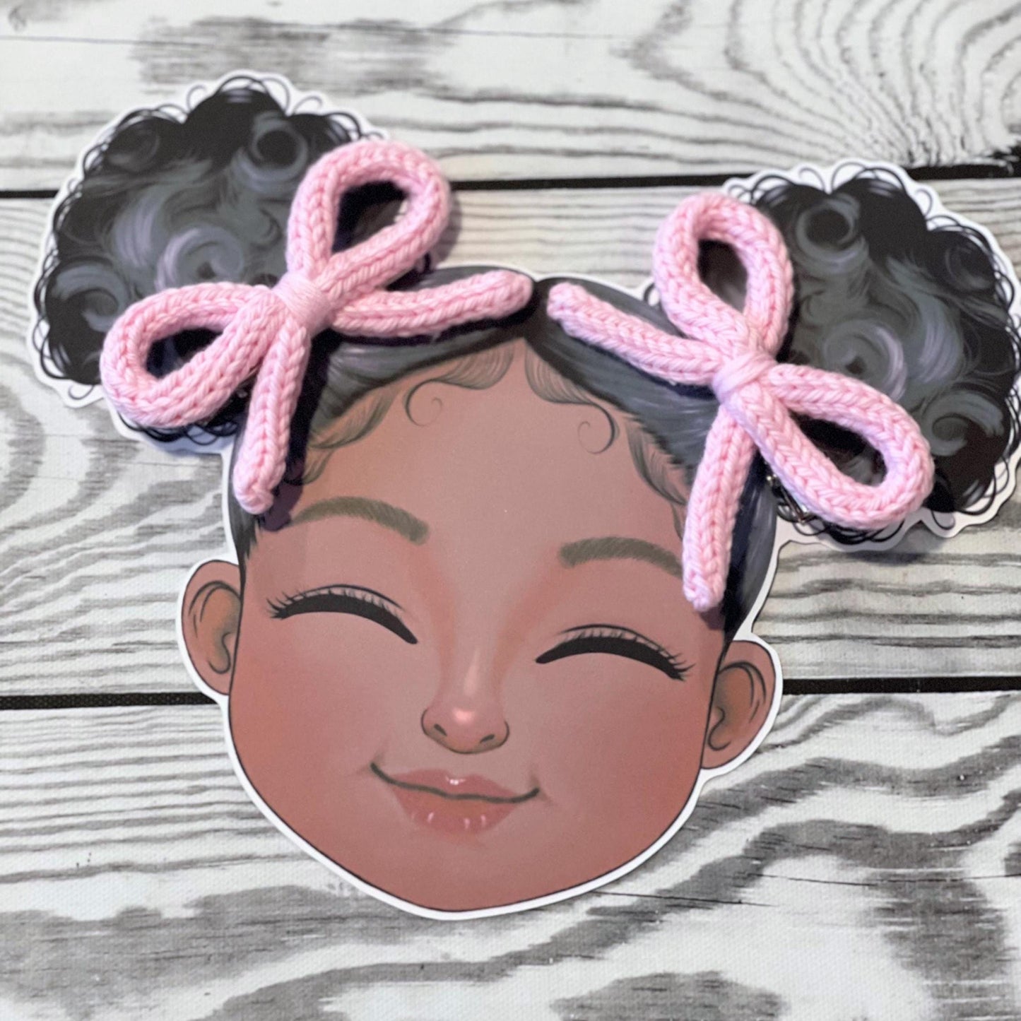 Crochet Bow Hair Clip Set: Knitted Cotton Pigtail Bows