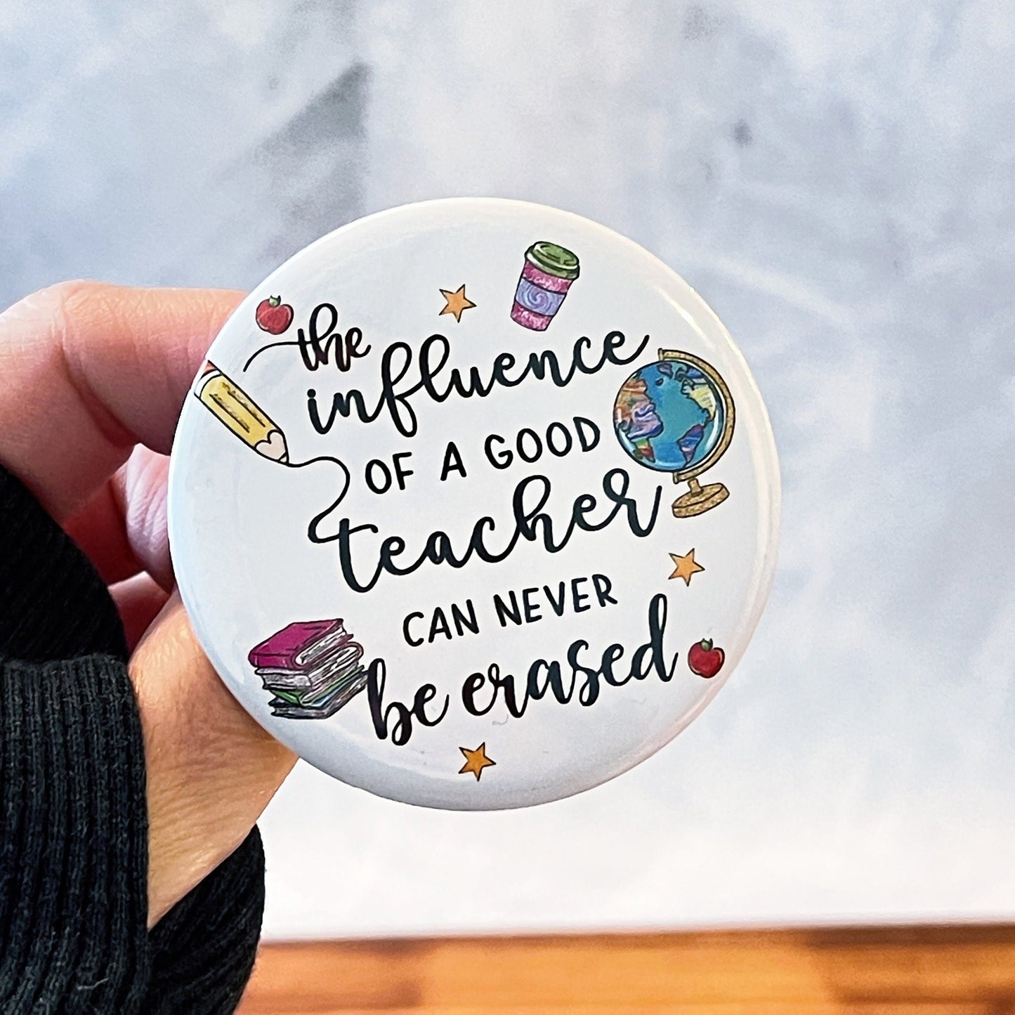 Teachers Round Button, Custom Button Badge, pinback Buttons, gift for teachers, Same Day Shipping!