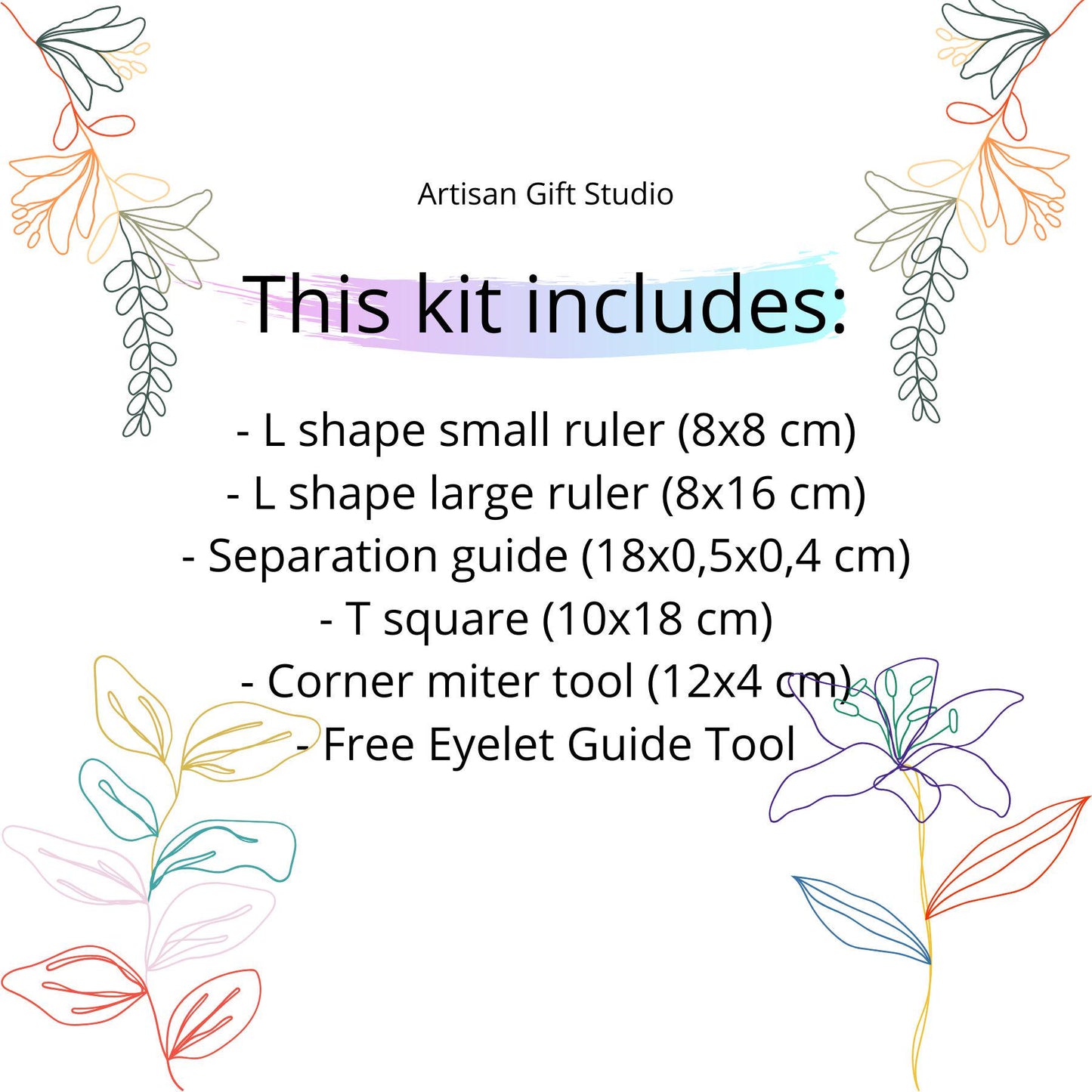 Bookbinding Ruler Set: PLA Starter Tool Kit, Free Eyelet Guide Tool